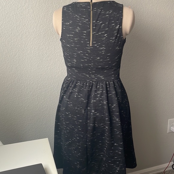 Black and White Fit and Flare Dress - Picture 2 of 3